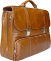 HIDEONLINE HAND CRAFTED TAN LEATHER BRIEFCASE