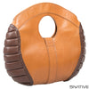 5native brown tan real leather trendy ladies clutch bag with unique design 7