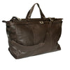 dark brown real leather luggage bag, brown holdall, brown leather duffle bag, gym bag 7