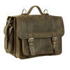 PIMLICO CRAZY HORSE STONE BROWN LEATHER SATCHEL / BACKPACK
