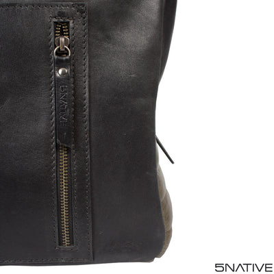 5native black grey olive real leather trendy messenger bag with unique design 11