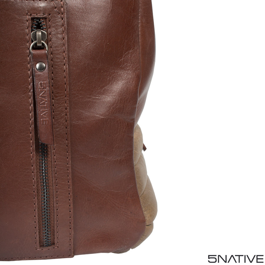 5native brown olive tan real leather trendy messenger bag laptop compatible with unique design 1