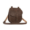SAHARA LEATHER MUD BROWN CRAZY HORSE LADIES SMALL CROSSOVER BAG