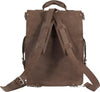 Mud brown crazy horse vegetable tanned leather large backpack 7