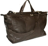 dark brown real leather luggage bag, brown holdall, brown leather duffle bag, gym bag 3