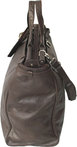 dark brown real leather luggage bag, brown holdall, brown leather duffle bag, gym bag 4