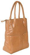 depeche tan cognac real leather large shoulder bag 1