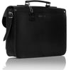 MAYFAIR VEGETABLE TANNED BLACK LEATHER SMALL SATCHEL / BACKPACK