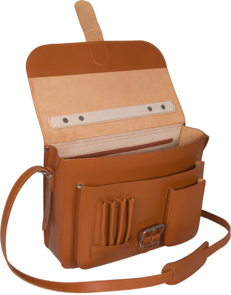 ANGEL VEGETABLE TANNED TAN LEATHER SMALL SATCHEL / BACKPACK