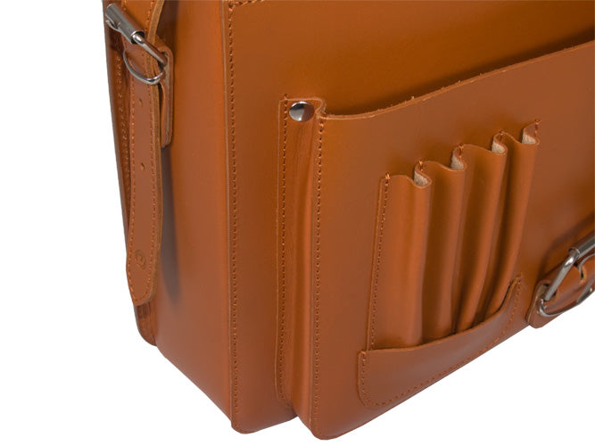 ANGEL VEGETABLE TANNED TAN LEATHER SMALL SATCHEL / BACKPACK