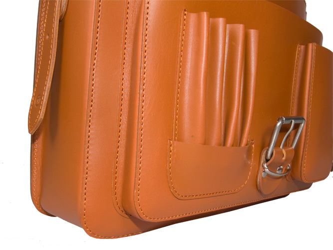 ANGEL VEGETABLE TANNED TAN LEATHER SMALL SATCHEL / BACKPACK