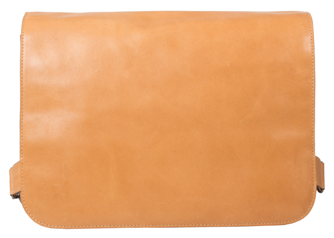 UBERBAG TAN REAL LEATHER LARGE MESSENGER BAG / MAN BAG