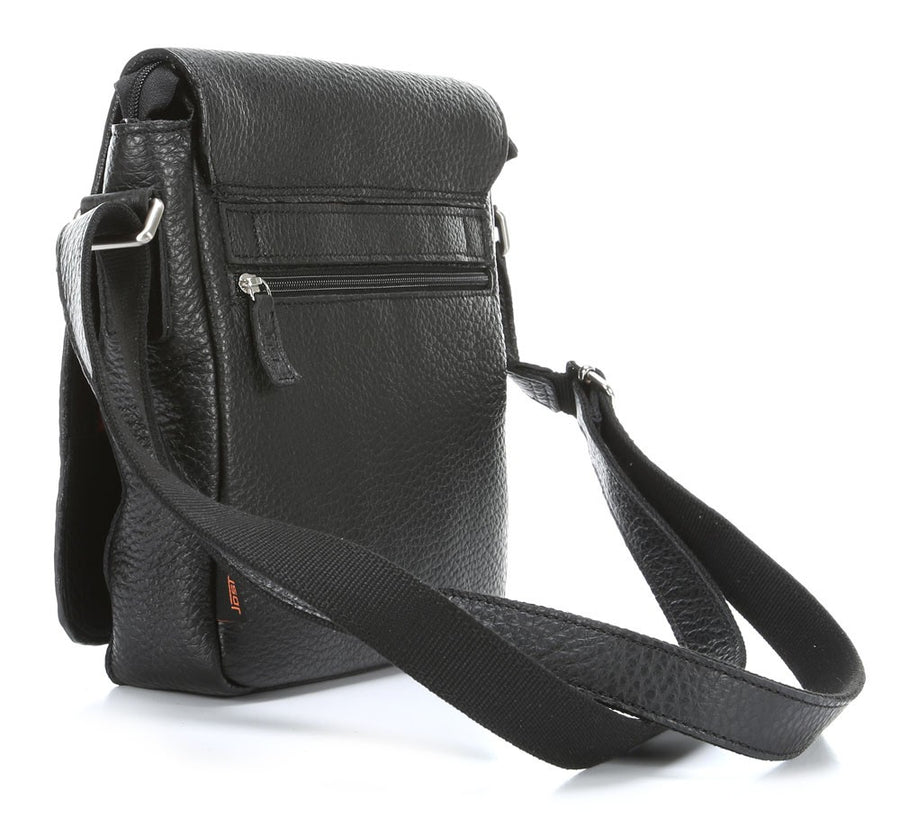 JOST COPENHAGEN 2055 BLACK LEATHER SMALL MESSENGER BAG