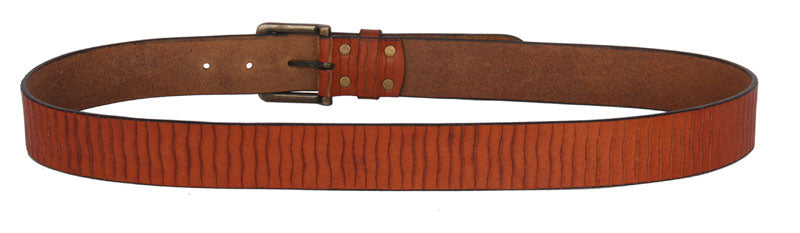 CASUAL MEN'S BELT MADE FROM TAN REAL LEATHER. GREAT FOR A TRENDY LOOK