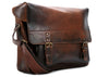 JOST RANDERS 2442 COGNAC LEATHER LARGE MESSENGER BAG