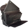 Black real leather briefcase, laptop compatible  1