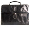 HIDEONLINE ELEGANT & LUXURIOUS ITALIAN BLACK REAL LEATHER BRIEFCASE