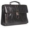 HIDEONLINE ELEGANT & LUXURIOUS ITALIAN BLACK REAL LEATHER BRIEFCASE