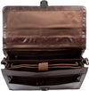 HIDEONLINE ELEGANT & LUXURIOUS ITALIAN BROWN REAL LEATHER BRIEFCASE