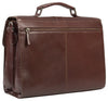 HIDEONLINE ELEGANT & LUXURIOUS ITALIAN BROWN REAL LEATHER BRIEFCASE