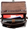 HIDEONLINE ELEGANT & LUXURIOUS ITALIAN BROWN REAL LEATHER BRIEFCASE