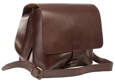 RUGGED VEG TANNED DARK BROWN SADDLE LEATHER MAN BAG / MESSENGER BAG BY HIDEONLINE