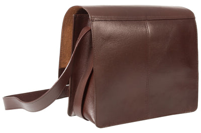 RUGGED VEG TANNED DARK BROWN SADDLE LEATHER MAN BAG / MESSENGER BAG BY HIDEONLINE