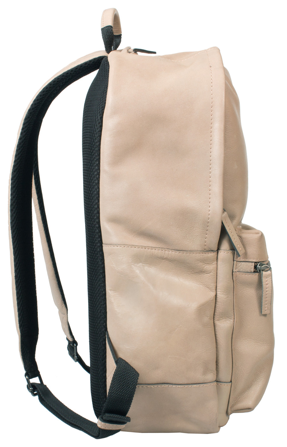 HIDEONLINE BONE/ BEIGE REAL LEATHER LAPTOP BACKPACK