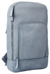 HIDEONLINE DUSTY BLUE REAL LEATHER BACKPACK / SLING BAG