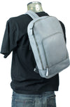 HIDEONLINE DUSTY BLUE REAL LEATHER BACKPACK / SLING BAG