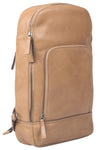 HIDEONLINE TAN/ COGNAC REAL LEATHER BACKPACK / SLING BAG