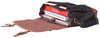 HIDEONLINE LEATHER LAPTOP MESSENGER BAG / MAN BAG IN COGNAC LEATHER AND DENIM