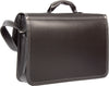 HIDEONLINE RUGGED THICK BLACK LEATHER SATCHEL BAG / TRENDY BRIEFCASE