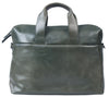 HIDEONLINE FOREST GREEN LEATHER LAPTOP MESSENGER / MAN BAG