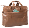 HIDEONLINE TAN LEATHER LAPTOP MESSENGER / MAN BAG