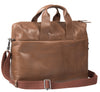 HIDEONLINE TAN LEATHER LAPTOP MESSENGER / MAN BAG