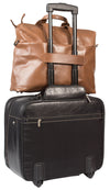 HIDEONLINE TAN LEATHER LAPTOP MESSENGER / MAN BAG