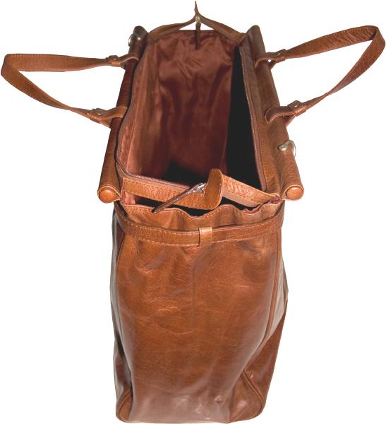 COMBO OFFER  TAN/ COGNAC LEATHER TOP ROD HOLDALL / DUFFLE / CABIN BAG AND TAN BRIEFCASE