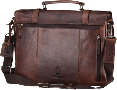 LEONHARD HEYDEN ROMA 5372 BROWN LEATHER BRIEFCASE