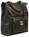 PAGANI BLACK REAL LEATHER SHOPPER/ TOTE BAG