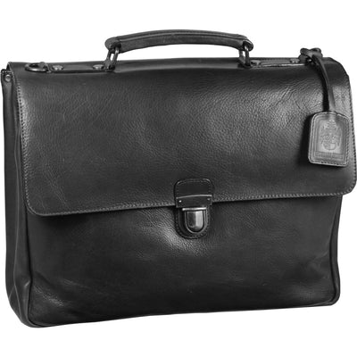 LEONHARD HEYDEN ROMA 5390 BLACK LEATHER BRIEFCASE