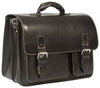 black real leather large satchel bag veg tan leather 