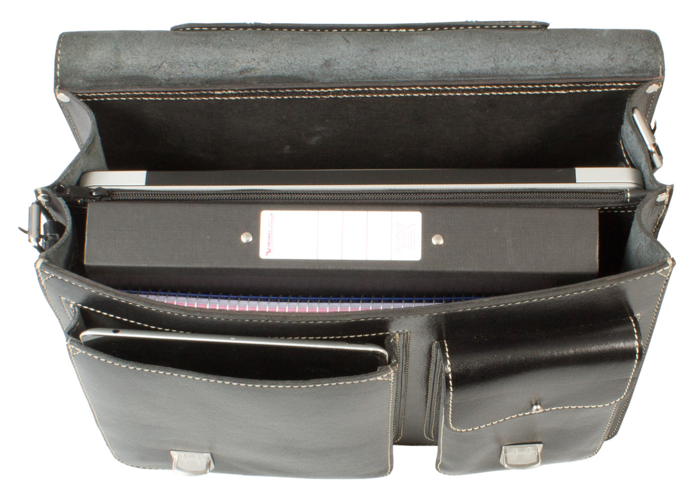 black real leather large satchel bag veg tan leather 2