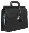HIDEONLINE MODERN STYLED EXECUTIVE LEATHER BLACK BRIEFCASE
