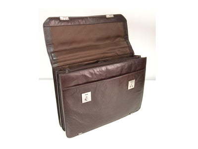 HIDEONLINE MODERN STYLED EXECUTIVE LEATHER BROWN BRIEFCASE