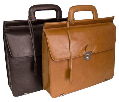 HIDEONLINE MODERN STYLED EXECUTIVE LEATHER BROWN BRIEFCASE