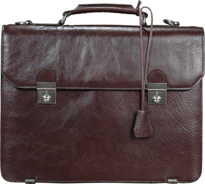 HIDEONLINE MODERN STYLED EXECUTIVE LEATHER BROWN BRIEFCASE