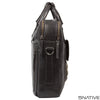 5native black grey olive real leather trendy laptop bag, portfolio bag, business bag  with unique design 7