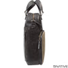 5native black olive real leather trendy laptop bag, mens tote bag, business bag with unique design 6