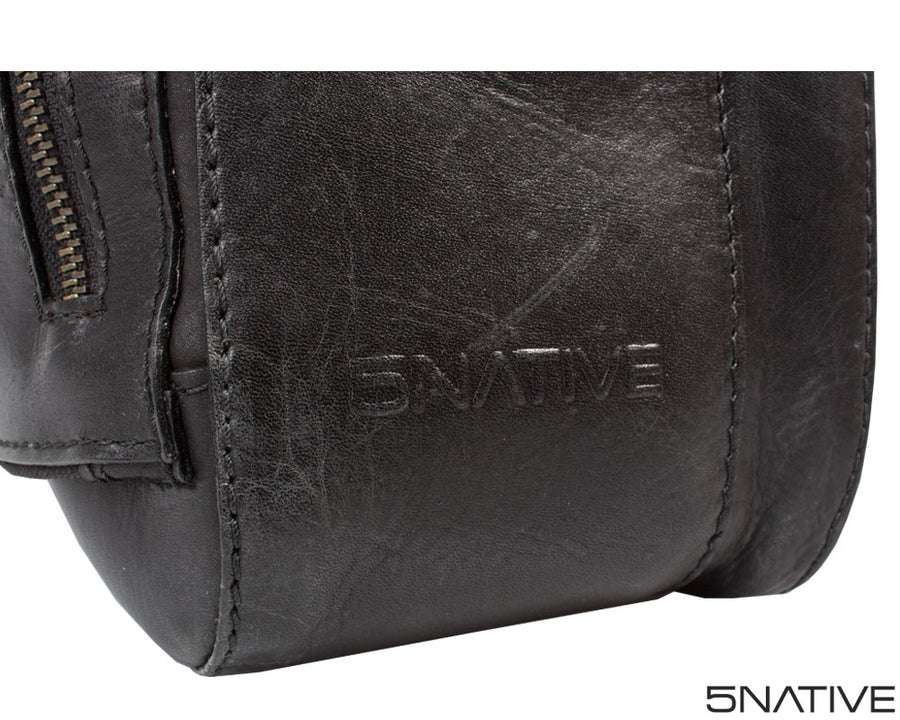5native black grey olive real leather trendy laptop bag, mens tote bag, business bag with unique design 1